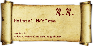 Meiszel Múzsa névjegykártya